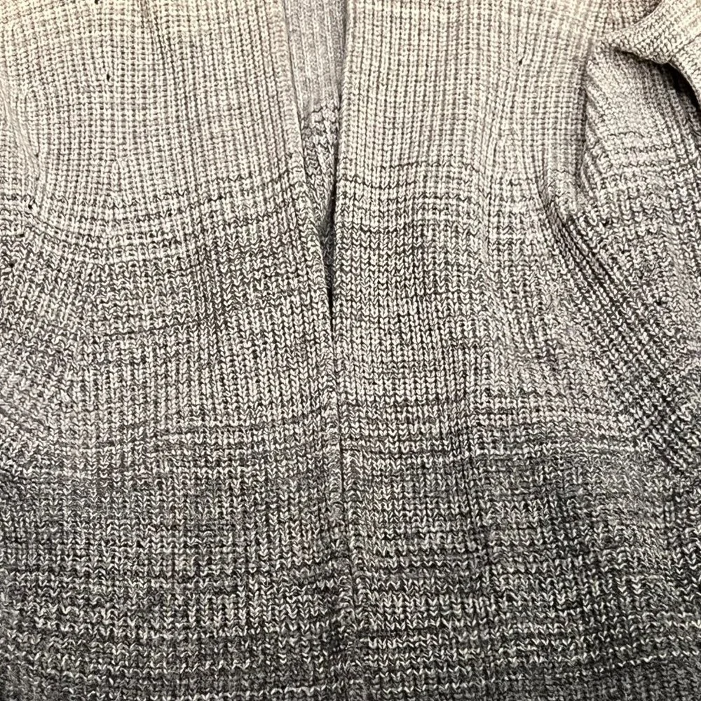 Athleta Lucca Wool Cashmere Open Cardigan, Ombré Gray Ivory, M